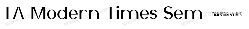 TA Modern Times Sem字体转换